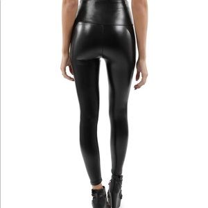 Faux leather high waisted leggings